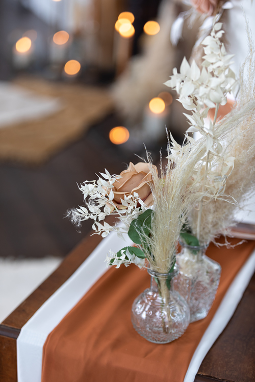 Wedding table decor - Bud vase - Clear glass pattern