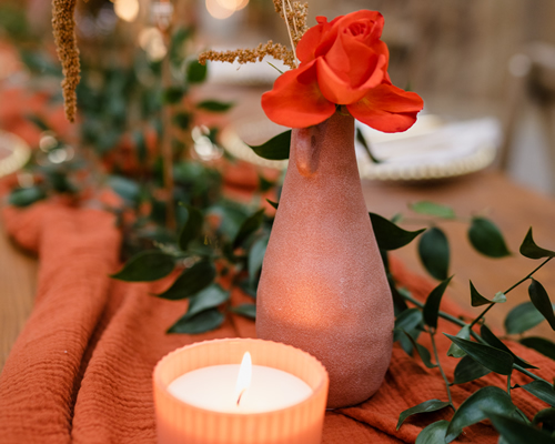 Wedding Table Decor Bud vase - Terracotta