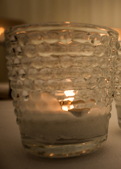 Tealight holder - Speckled glass